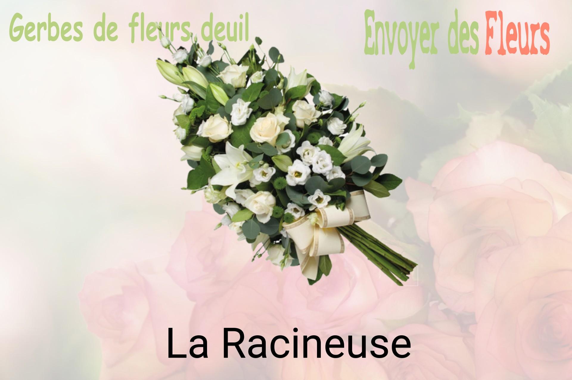 Gerbe de fleurs de deuil livrée à La Racineuse